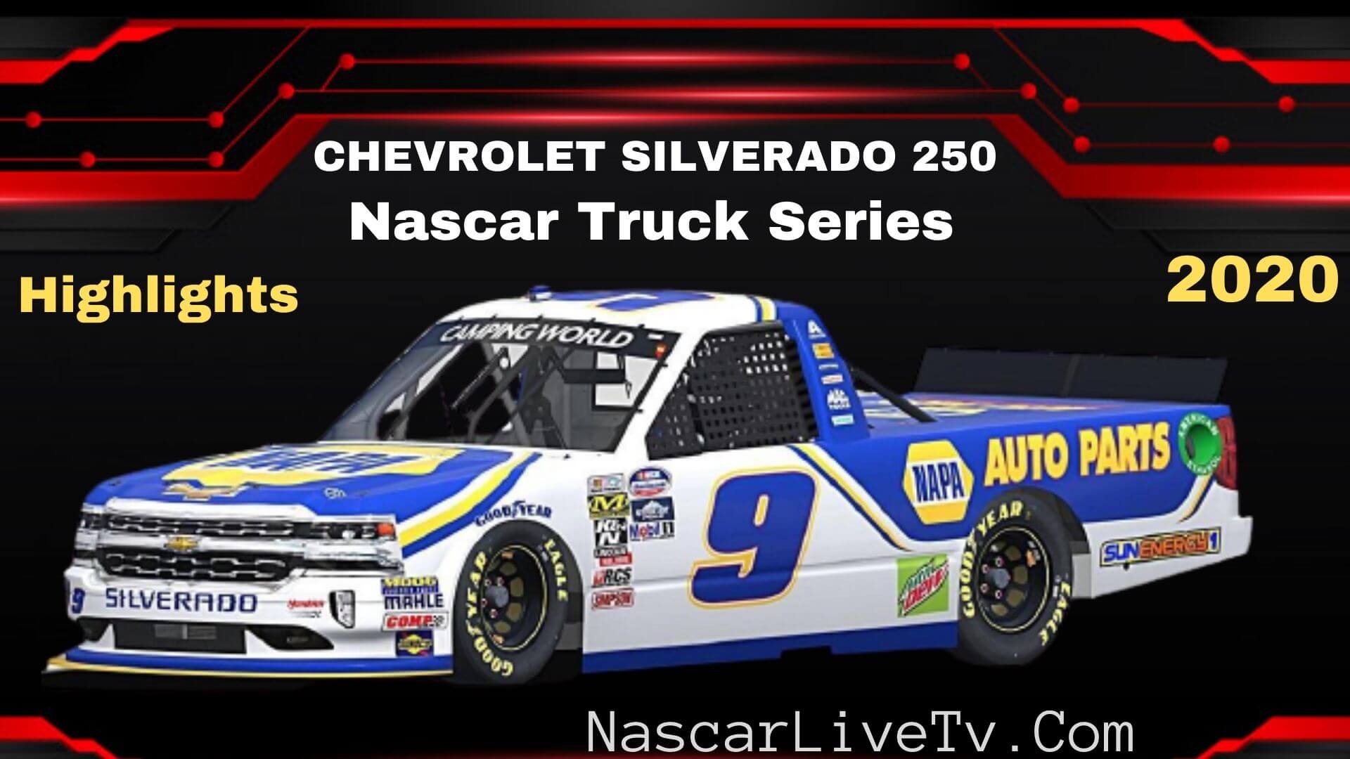 CHEVROLET SILVERADO 250 Nascar Truck Series 2020 Highlights